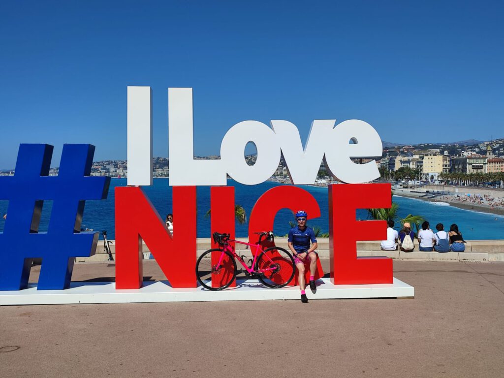 Frauke am Tag vor dem Ironman Nice